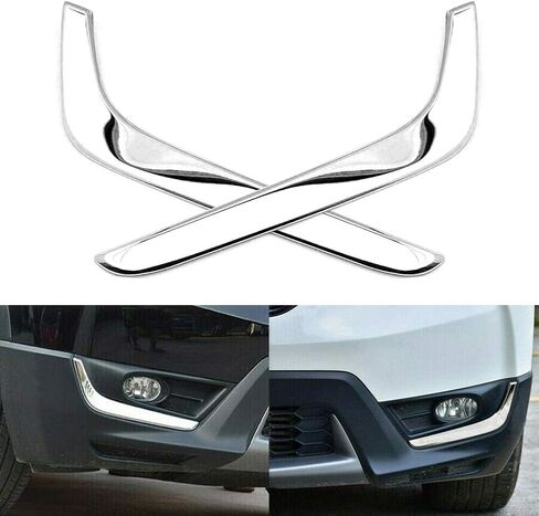 LIRU Car Auto Front Bumper Fog Light Lower Cover Eyelid Trim Chrome for HONDA CRV 2017 2018 2019 in Saudi Arabia