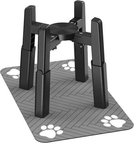 CZPET Raised Dog Bowl Stand with 51oz Stainless Steel Bowl Large Capacity, Single Elevated Dog Bowl, Size and Height Adjustable, Easy Assembly and Stable Stand for Large Dogs in Saudi Arabia