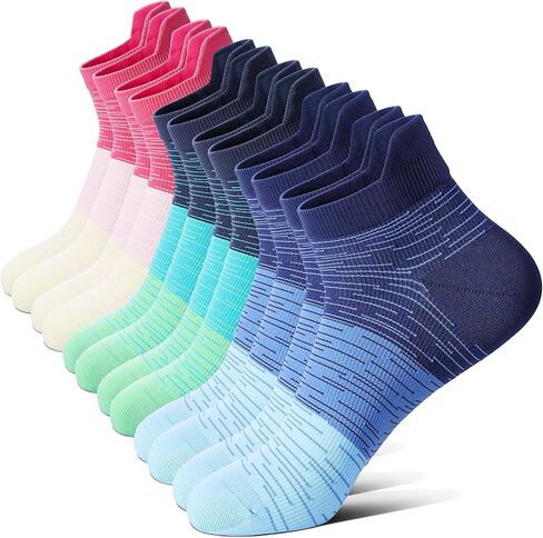 6 Pairs Great Running Ankle Compression Socks for Men and Women, Superior Low Cut Short Support Socks for Sports in Saudi Arabia