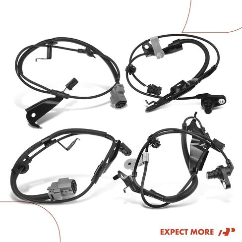 A-Premium Front & Rear ABS Wheel Speed Sensors Compatible with Toyota, Lexus Models - Camry 2012-2017, Avalon 2013-2015, ES350 2017, Sedan - 4-PC Set, Replace# 89543-06040, 89542-06040 in Saudi Arabia