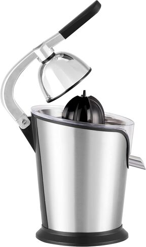 Courant Premium Citrus Juicer Electric | Powerful 160W Motor, Square Design, Soft-Grip Handle, Anti-Drip Spout, Auto Juicing,Stainless Steel Dishwasher-Safe Parts, Cord Storage for Easy Cleanup in Saudi Arabia