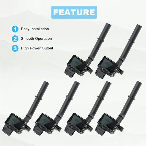 JDMON Set of 6 Ignition Coils Pack Compatible with Mercedes-Benz C300 C350 E300 E350 E400 GLK350 R350 SLK350 CL63 AMG S600 2011-2016 Replacement for UF-741 2769060501 2769063700 in Saudi Arabia