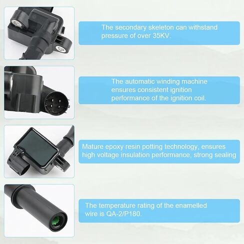 JDMON Set of 6 Ignition Coils Pack Compatible with Mercedes-Benz C300 C350 E300 E350 E400 GLK350 R350 SLK350 CL63 AMG S600 2011-2016 Replacement for UF-741 2769060501 2769063700 in Saudi Arabia
