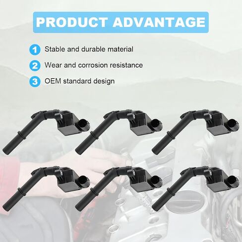 JDMON Set of 6 Ignition Coils Pack Compatible with Mercedes-Benz C300 C350 E300 E350 E400 GLK350 R350 SLK350 CL63 AMG S600 2011-2016 Replacement for UF-741 2769060501 2769063700 in Saudi Arabia