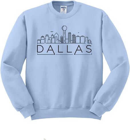 TeesAndTankYou Skyline Dallas Texas Sweatshirt Unisex in Kuwait