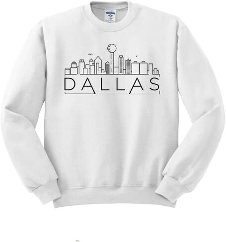 TeesAndTankYou Skyline Dallas Texas Sweatshirt Unisex in Kuwait