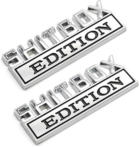 2PCS Sitbox Edition Emblems ، شارات شعارات السيارة الخارجية ، شارات شارة الحروف ثلاثية الأبعاد مع ملصقات شارة ملصقات ، شارة EDITOND DISCITATIONATION in Kuwait