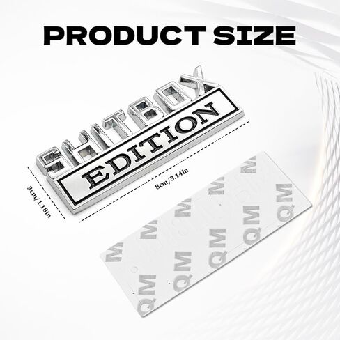 2PCS Sitbox Edition Emblems ، شارات شعارات السيارة الخارجية ، شارات شارة الحروف ثلاثية الأبعاد مع ملصقات شارة ملصقات ، شارة EDITOND DISCITATIONATION in Kuwait