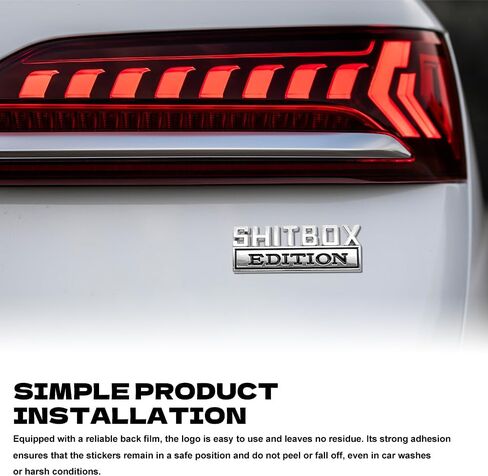 2PCS Sitbox Edition Emblems ، شارات شعارات السيارة الخارجية ، شارات شارة الحروف ثلاثية الأبعاد مع ملصقات شارة ملصقات ، شارة EDITOND DISCITATIONATION in Kuwait