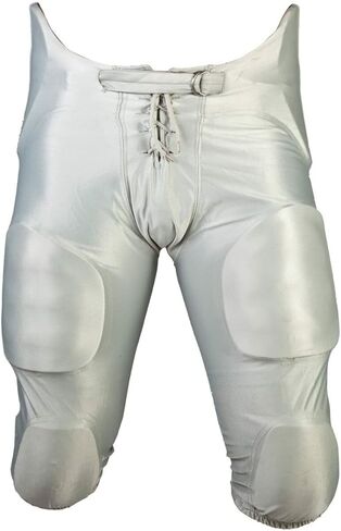 Martin Sports Adult Football Dazzle Game Pants with Integrated 7-Piece Pad Set - White in Saudi Arabia