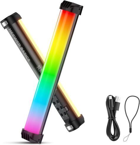 NEEWER RGB Light Wand with APP Control, Magnetic Handheld Photography Video Light Stick,2500K~8500K Dimmable CRI95+ Full Color LED Tube Bar with 2550mAh Battery, 17 Light Scenes for Vlog, TL21C in Kuwait