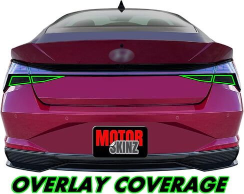 SlickMod PreCut Vinyl Smoke Tint for 2021-2023 Hyundai Elantra N Line Tail Light (20% Dark Smoke, 1. Taillight) in Saudi Arabia