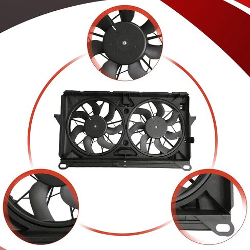 PartsFlow Radiator Cooling Fan Assembly for 2007 2008 2009 2010 2011 2012 2013 2014 Cadillac Escalade for 2007-2014 Chevrolet Suburban 1500 620-653 620-654 in Saudi Arabia