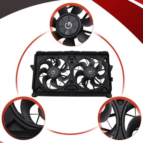 PartsFlow Radiator Cooling Fan Assembly for 2007 2008 2009 2010 2011 2012 2013 2014 Cadillac Escalade for 2007-2014 Chevrolet Suburban 1500 620-653 620-654 in Saudi Arabia