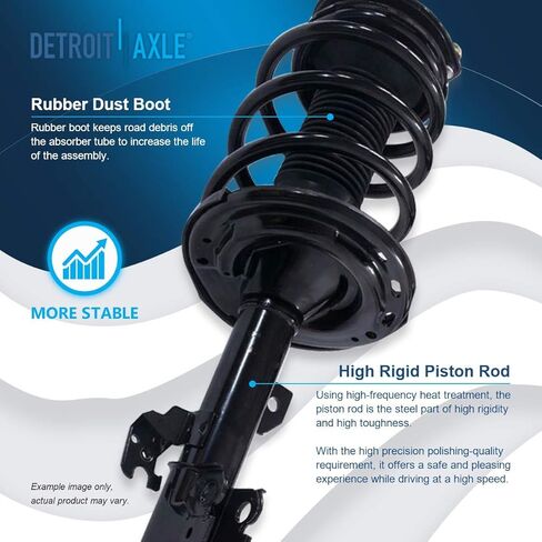 Detroit Axle - Front Left Strut for Toyota 2007-2011 Camry, 2006-2012 Avalon, 2006-2008 Solara, 2007-2009 Lexus ES350, Driver Side Ready Strut w/Coil Spring Assembly Replacement Suspension in Saudi Arabia