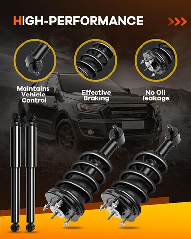 Ocpty Front Complete Struts Assembly + REACTRABS RACKS FITS 2014-2017 لـ CHEVY SILVERADAD 1500 Struts 139112 345074 - مجموعة من 4 in Saudi Arabia
