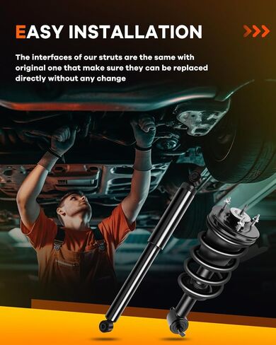 Ocpty Front Complete Struts Assembly + REACTRABS RACKS FITS 2014-2017 لـ CHEVY SILVERADAD 1500 Struts 139112 345074 - مجموعة من 4 in Saudi Arabia