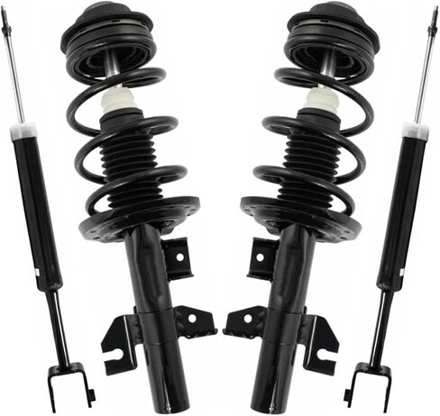 Autoshack Front Complete STRUT و COIL SPRING BARKBLEAL مع امتصاصات الصدمات الخلفية المحددة لعام 2013-2016 DODGE DART 1.4L 2.0L 2.4L FWD | مجموعة استبدال نظام التعليق الكامل CSTKS0048 in Saudi Arabia