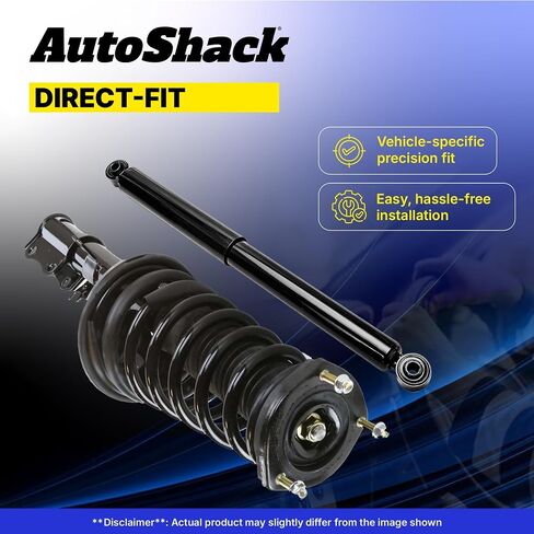 Autoshack Front Complete STRUT و COIL SPRING BARKBLEAL مع امتصاصات الصدمات الخلفية المحددة لعام 2013-2016 DODGE DART 1.4L 2.0L 2.4L FWD | مجموعة استبدال نظام التعليق الكامل CSTKS0048 in Saudi Arabia