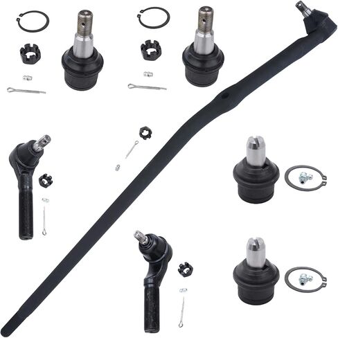 Detroit Axle-مجموعة تعليق 7pc Ford E-250 E-350 E-450 Econoline Club Wagon Super Duty ، 2 نهايات قضيب التعادل الخارجي 4 مفاصل الكرة العلوية السفلى 1. in Saudi Arabia