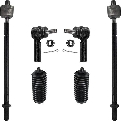 Detroit Axle - Front Tie Rods Kit for Toyota 1993-1997 Corolla 1993-1996 Geo Prizm, 4 Inner Outer Tie Rod End Links 2 Tie Rod Boots 1994 1995 Replacement in Saudi Arabia