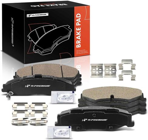 A-Premium Front and Rear Ceramic Disc Brake Pads Set Compatible with Select Chevrolet, Cadillac Models - Corvette 1997-2013, XLR 2004-2009, 8 Pcs in Saudi Arabia