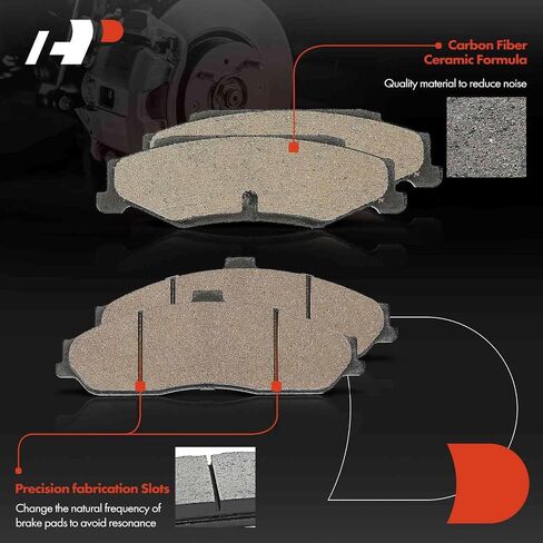 A-Premium Front and Rear Ceramic Disc Brake Pads Set Compatible with Select Chevrolet, Cadillac Models - Corvette 1997-2013, XLR 2004-2009, 8 Pcs in Saudi Arabia
