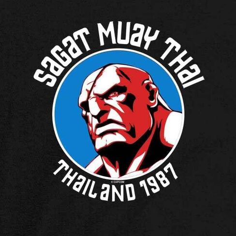 Pop Threads Street Fighter Sagat Muay Thai Gym Video Game Graphic Tee Thirt for Men in Kuwait