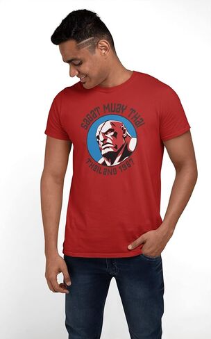 Pop Threads Street Fighter Sagat Muay Thai Gym Video Game Graphic Tee T-Shirt for Men in Saudi Arabia