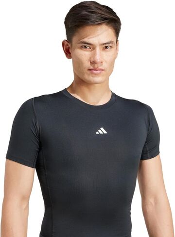 adidas Men's Tall Size Techfit Compression Training T-Shirt, White in Saudi Arabia