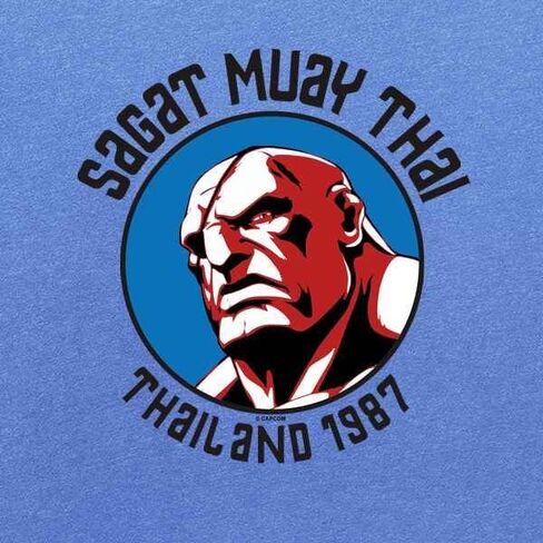 Pop Threads Street Fighter Sagat Muay Thai Gym Video Game Graphic Tee T-Shirt for Men in Saudi Arabia