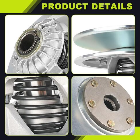 JDMON Aluminum Driven Clutch with Belts Compatible with YAMAHA GAS Golf Cart G29 YDRA Drive 2007-up, Drive2 2017-up Replacement for JW1-G6202-02-00 JW8-G6202-10-00 JW8-G6202-20/21/22/23/24/25/26-00 in Saudi Arabia