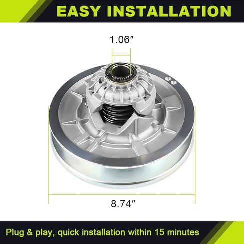 JDMON Aluminum Driven Clutch with Belts Compatible with YAMAHA GAS Golf Cart G29 YDRA Drive 2007-up, Drive2 2017-up Replacement for JW1-G6202-02-00 JW8-G6202-10-00 JW8-G6202-20/21/22/23/24/25/26-00 in Saudi Arabia