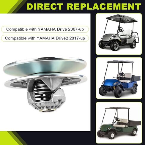 JDMON Aluminum Driven Clutch with Belts Compatible with YAMAHA GAS Golf Cart G29 YDRA Drive 2007-up, Drive2 2017-up Replacement for JW1-G6202-02-00 JW8-G6202-10-00 JW8-G6202-20/21/22/23/24/25/26-00 in Saudi Arabia