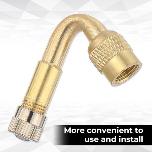 2 Pake Tire Valve Stem Extension, 45 Degree Schrader Valve Extender Tyre Inflator Valves Extensions Adaptor Brass Tyre Valves Stem Extenders Compatible for Passenger Cars Bicycles Motorcycles RV in Saudi Arabia