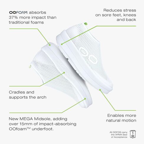 oofos oomega Chukka White Black W6 in Kuwait