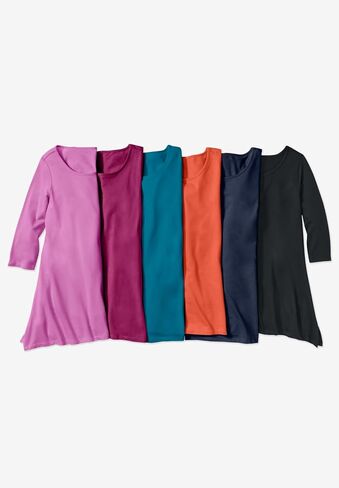 Woman Within Plus Size French Terry Handkerchief Hem Tunic in Saudi Arabia