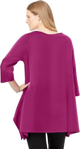 Woman Within Plus Size French Terry Handkerchief Hem Tunic in Saudi Arabia