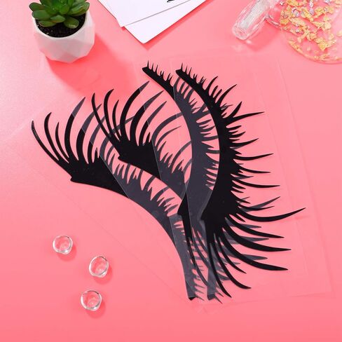 Car Eyelashes for Headlights, Black Car Lashes Sticker Funny Car Headlight Eyelashes Vehicle Body Sticker Windshield Decal for Vehicle Exterior Decoration in Saudi Arabia