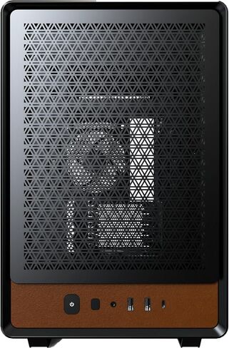 MONTECH Heritage mATX, Micro Form Factor Compact Leather Gaming Chassis with Signature Handle Design, Supports Latest GPUs, ATX PSU, 360mm AIO, 4 Fans, Headphone Hanger - White in Saudi Arabia