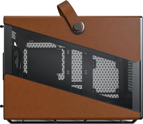 MONTECH Heritage mATX, Micro Form Factor Compact Leather Gaming Chassis with Signature Handle Design, Supports RTX 40 Series GPUs, ATX PSU, and 360mm AIO - White in Kuwait