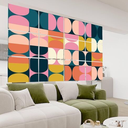 Hanging Room Divider Mid Century Abstract Stock 12 Pieces Decorative Screen Panels PVC Room Divider Panels for Living Room Bedroom Office Restaurant Hotel Decoration in Saudi Arabia