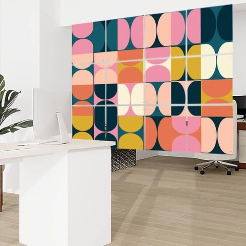 Hanging Room Divider Mid Century Abstract Stock 12 Pieces Decorative Screen Panels PVC Room Divider Panels for Living Room Bedroom Office Restaurant Hotel Decoration in Saudi Arabia