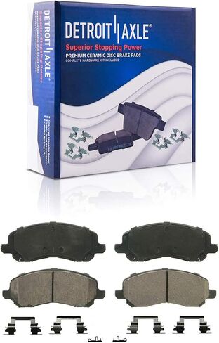Detroit Axle - Front Brake Kit for Chrysler 200 Sebring Dodge Avenger Caliber Jeep Compass Patriot, Disc Brake Calipers Ceramic Brake Pads w/Hardware Replacement in Saudi Arabia