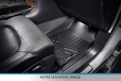 SMARTLINER Custom Fit Floor Mats 2 Row Liner Set Black for 2008-2010 Ford F-250 / F-350 / F-450/F-150 Super Duty Crew Cab. in Saudi Arabia