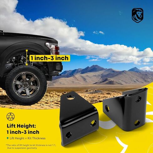 yhtauto 1 بوصة و 3 بوصات مجموعة الرفع الأمامية المتوافقة مع شيفروليه سيلفرادو 2500 HD/3500 HD & GMC SIERRA 1500 HD/2500 HD/3500 HD ، مجموعة تسوية التعليق صدمة مع مجموعة أجهزة 2 مجموعة من 2 in Saudi Arabia