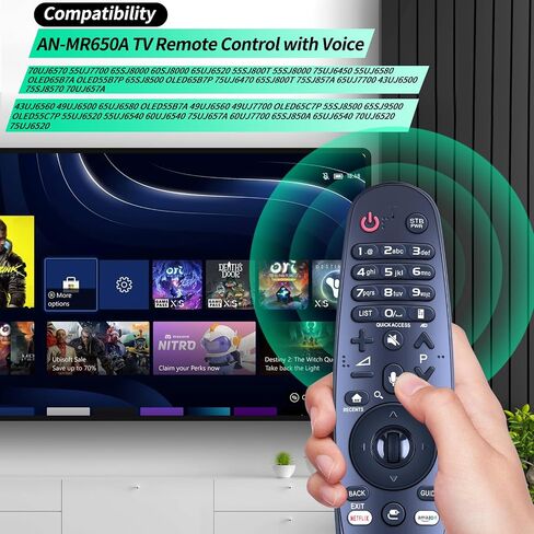 AN-MR650A بديل للتحكم الصوتي عن بعد مناسب لتلفزيون LG 55UJ6580 OLED65B7A 70UJ6570 55UJ7700 55SJ8000 75UJ6450 65SJ8000 65UJ6520 55SJ800T OLED55B7P 65SJ8500 75UJ6470 65SJ800T 75SJ857A in Saudi Arabia