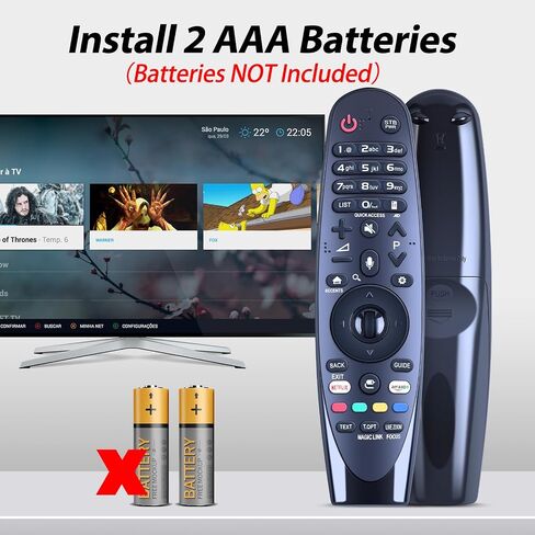 AN-MR650A بديل للتحكم الصوتي عن بعد مناسب لتلفزيون LG 55UJ6580 OLED65B7A 70UJ6570 55UJ7700 55SJ8000 75UJ6450 65SJ8000 65UJ6520 55SJ800T OLED55B7P 65SJ8500 75UJ6470 65SJ800T 75SJ857A in Saudi Arabia