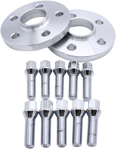 2pcs 15mm Spacers 5x100mm Hubcentric Forged Spacer Kit Mit 10x Lug Bolts M14x1.5 Hub Bore 57.1mm for VW AUDI SEAT in Saudi Arabia