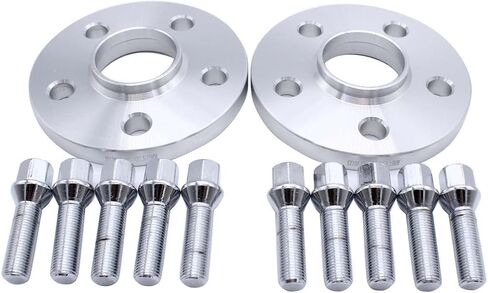 2pcs 15mm Spacers 5x100mm Hubcentric Forged Spacer Kit Mit 10x Lug Bolts M14x1.5 Hub Bore 57.1mm for VW AUDI SEAT in Saudi Arabia